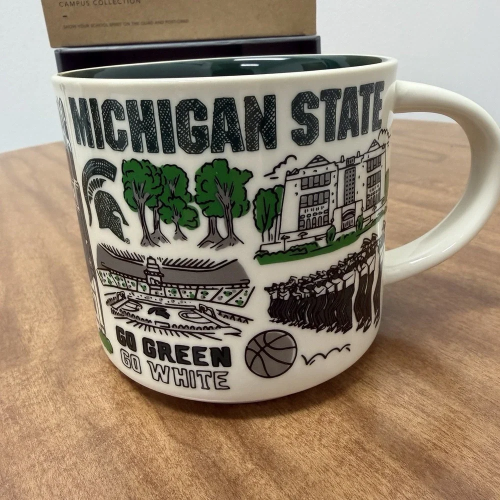 Starbucks MICHIGAN STATE Spartans Been There Series Campus Collection Mug New